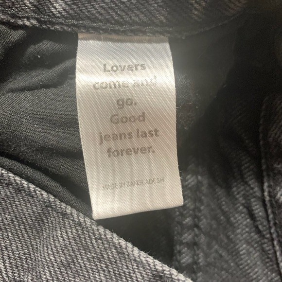 Pacsun Jeans Womens 25  Black Denim Dad Jean Distressed Baggy High‎ Rise 25x30 - Picture 6 of 16